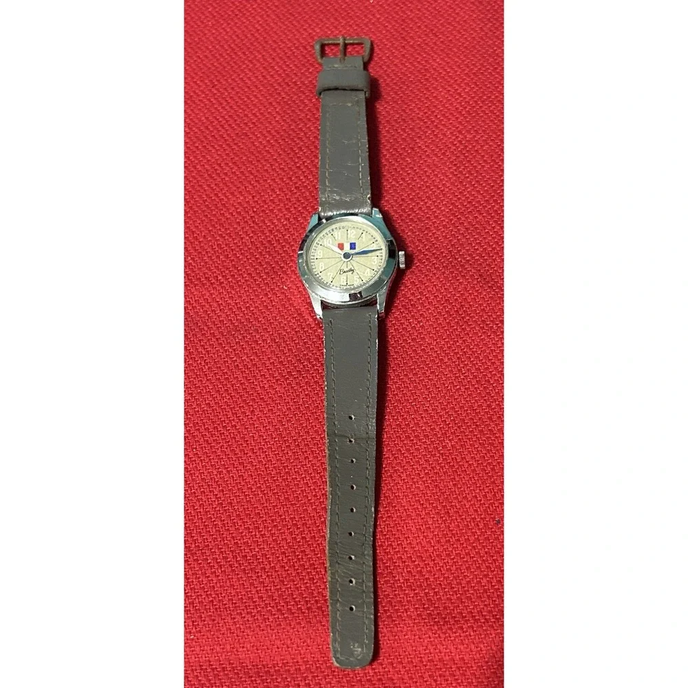 Vintage Bradley France Flag Logo Wind Up Womens Watch Swiss Made AS IS